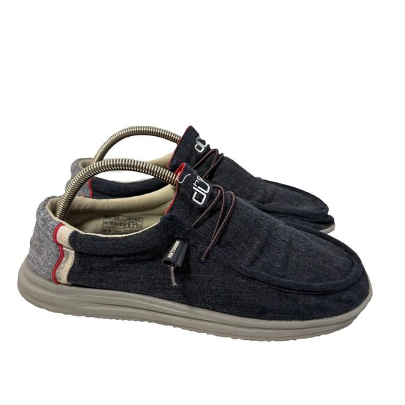 Hey Dude Mens Shoes 10 Wally Free Arctic Blue Slip On Loafers Water Sport Beach - Picture 1 of 7